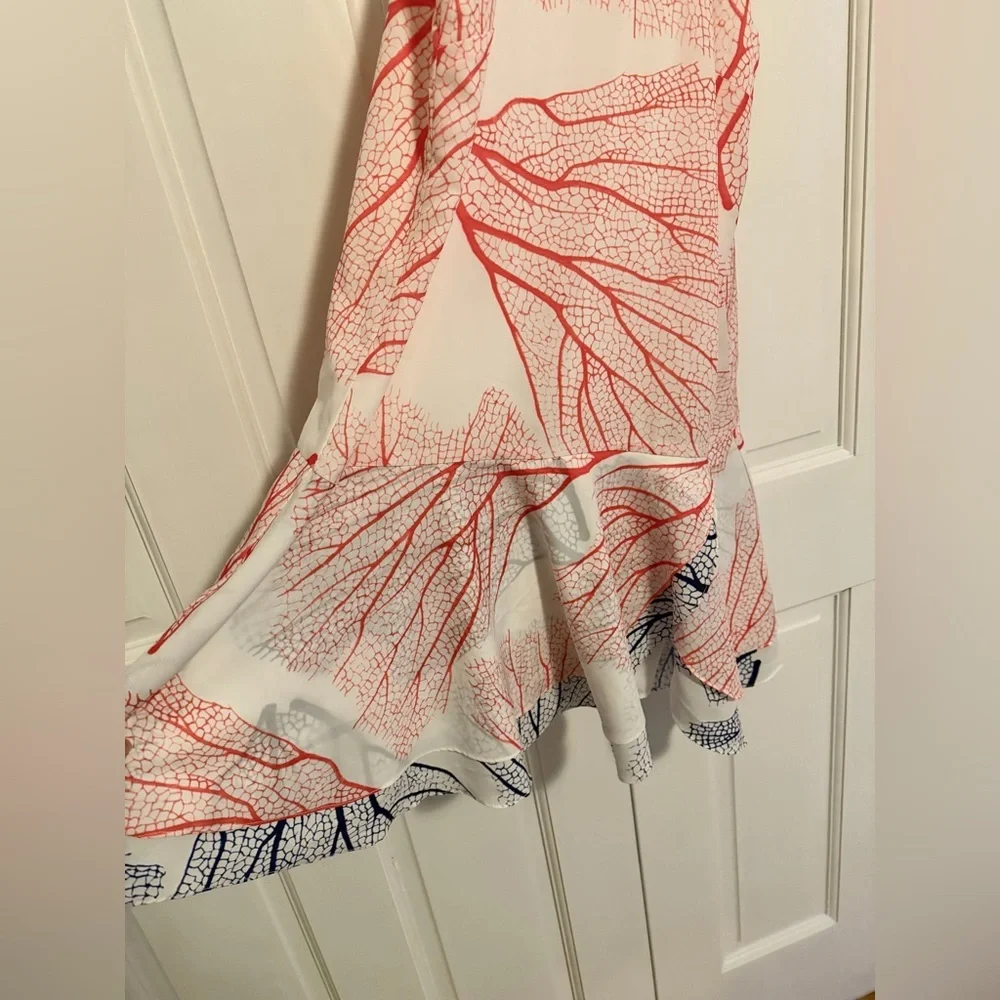 Hutch Halter A-Line Mini Dress Red White Medium - Picture 6 of 7